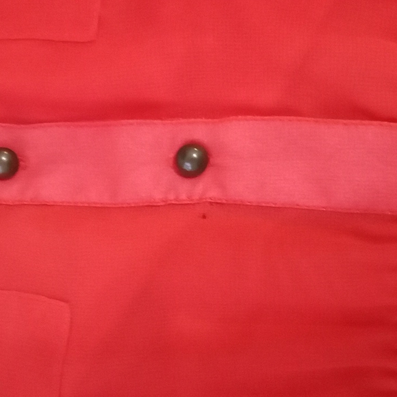 Paper Doll Orange Sleeveless High Low Maxi Dress Size L Button Front - Picture 11 of 11